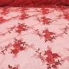Ribbon Mesh Lace (w/ Poly Lining) Table Napkin in Red