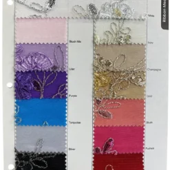 Ribbon Mesh Lace (w/ Poly Lining) Table Napkin in Red