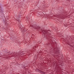 Rose Satin (3D) Table Linen in Dark Pink