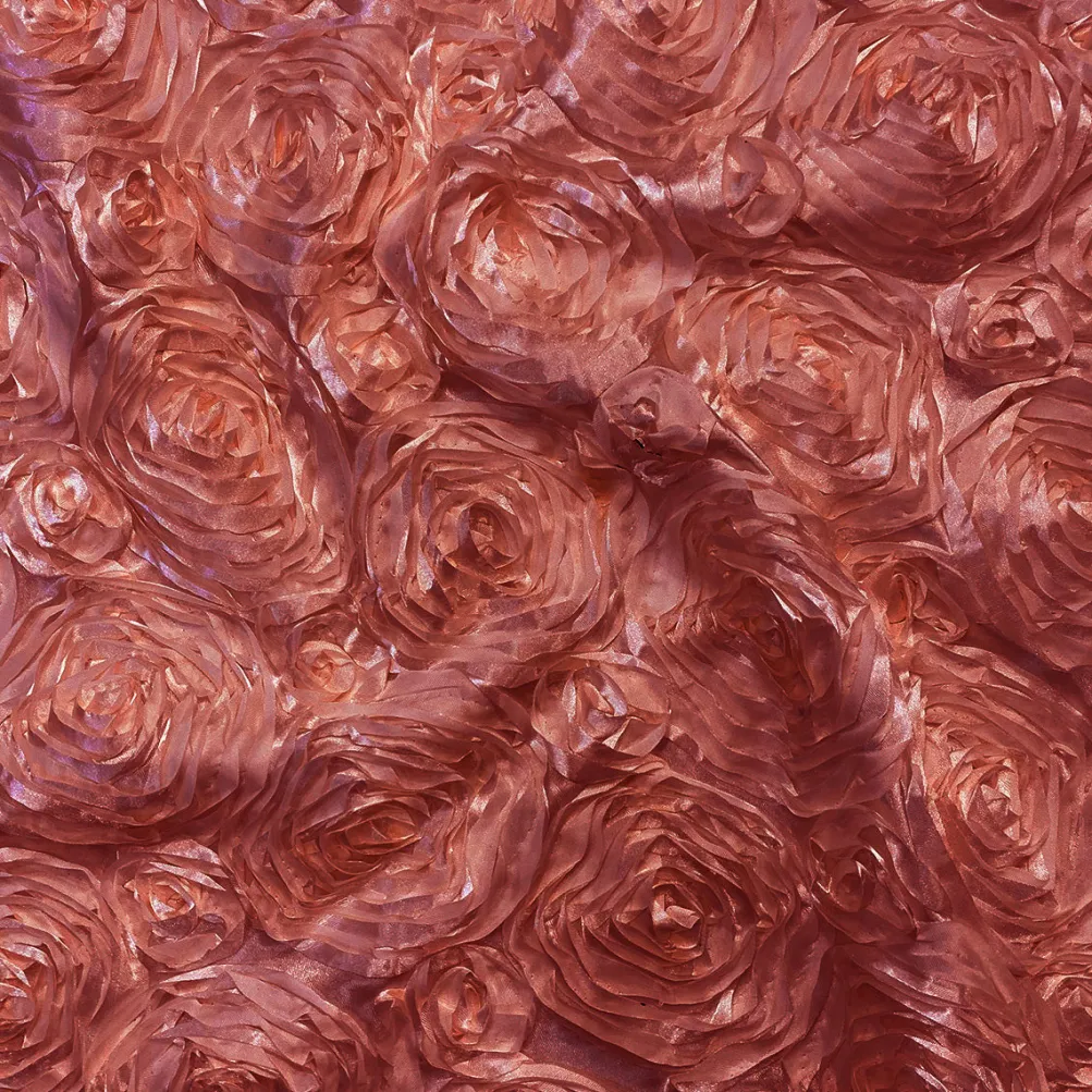 Rose Satin (3D) Table Linen in Dusty Rose
