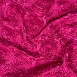 Rose Satin (3D) Table Linen in Fuchsia