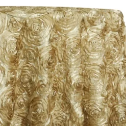 Rose Satin (3D) Table Linen in Gold