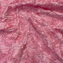 Rose Satin (3D) Table Linen in Pink D 157