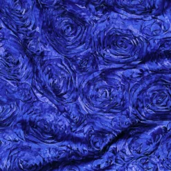 Rose Satin (3D) Table Linen in Royal