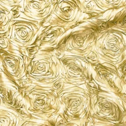 Rose Satin (3D) Table Runner in Gold