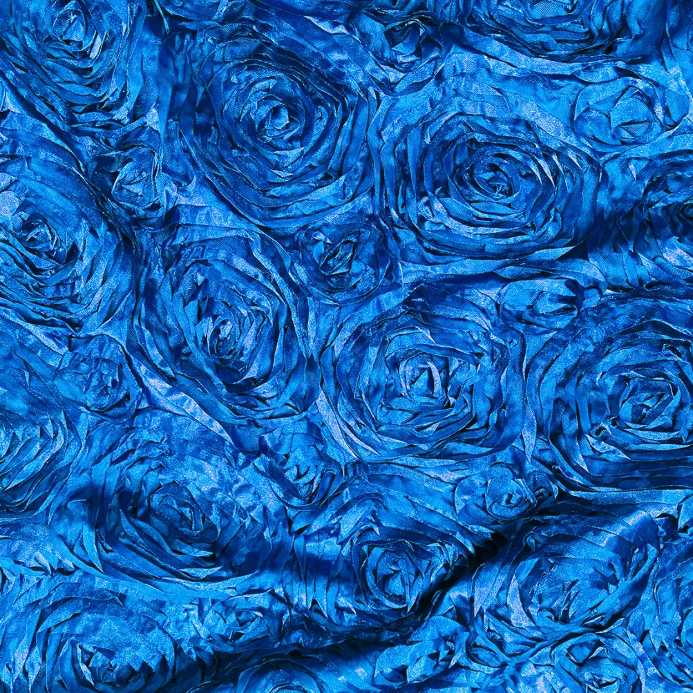 Rose Satin (3D) Table Runner in Peacock