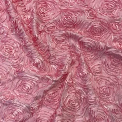 Rose Satin (3D) Table Runner in Pink D 157