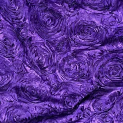 Rose Satin (3D) Table Runner in Purple