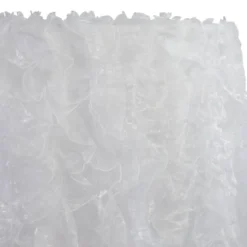 Ruffled Organza Table Linen in White