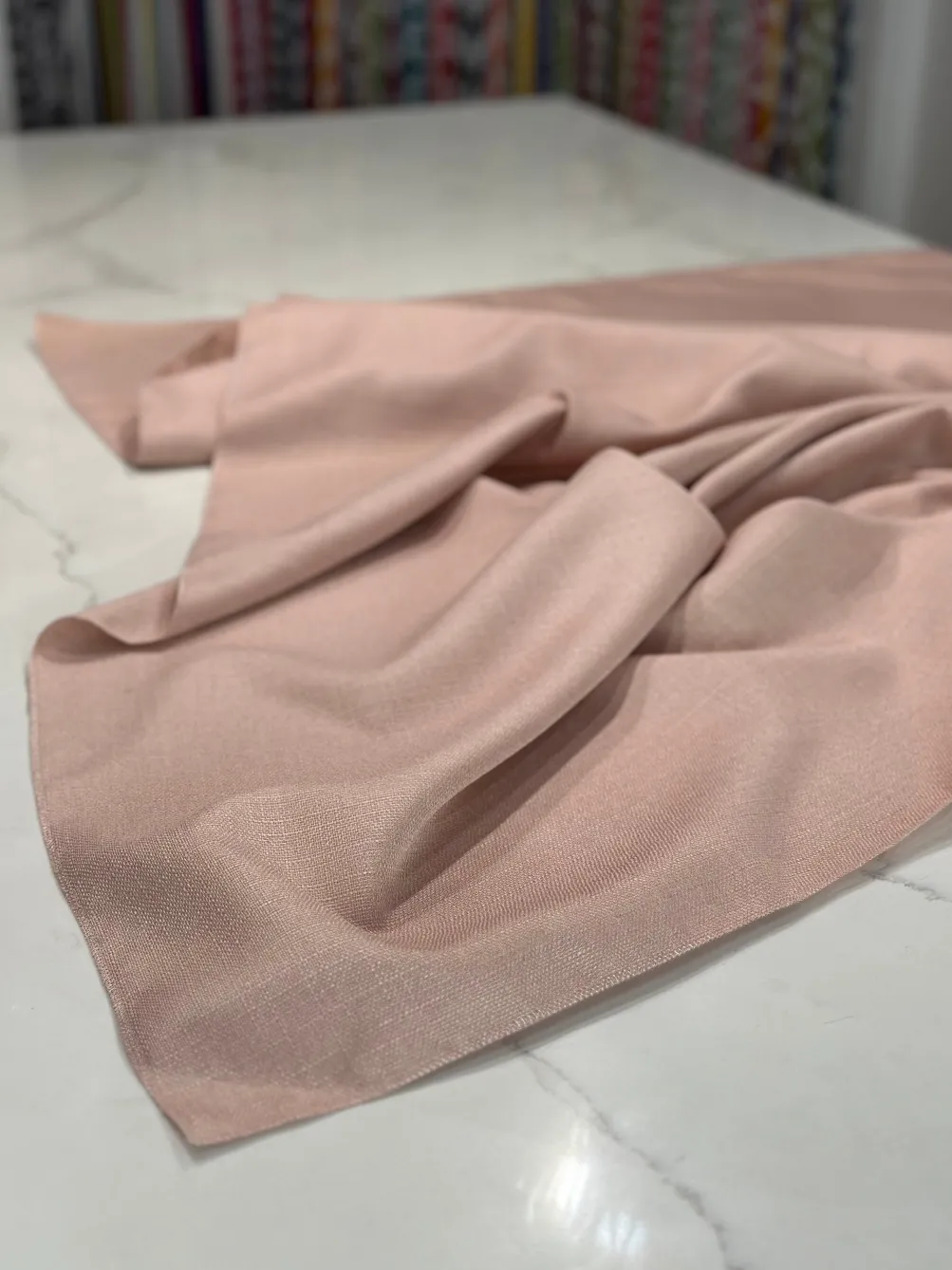 Rustic Linen Table Linen in Blush