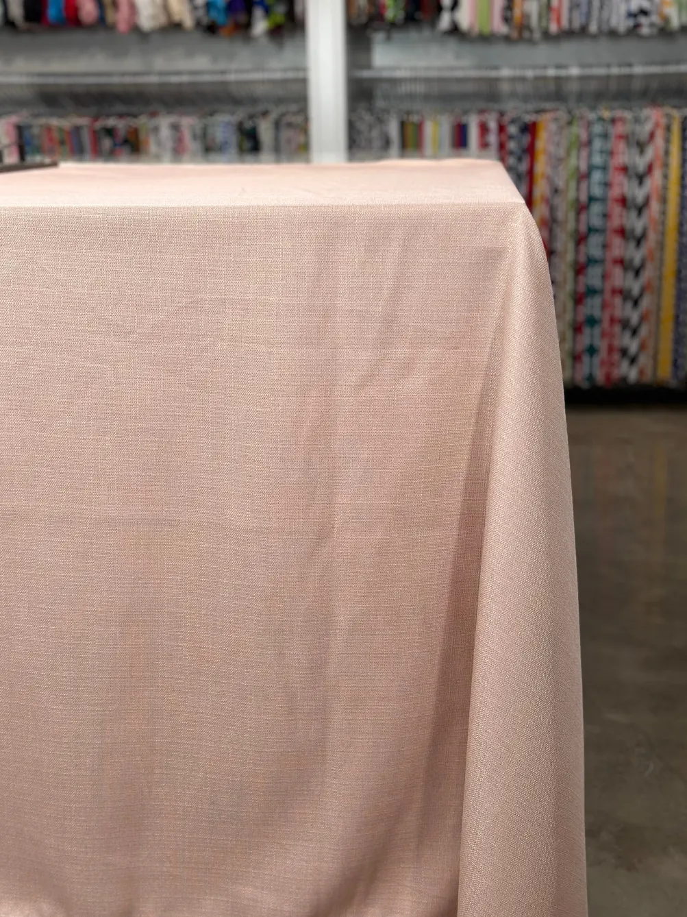 Rustic Linen Table Linen in Blush