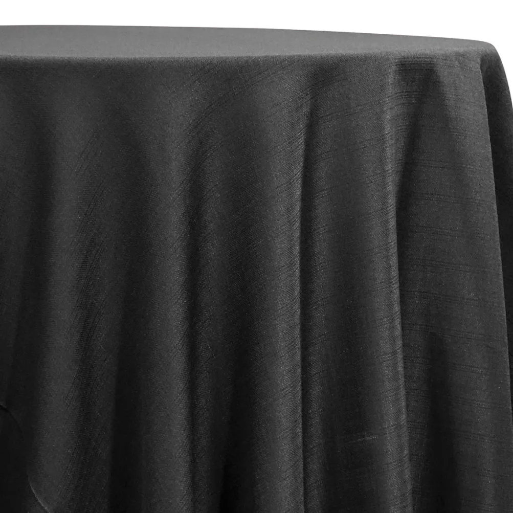 Rustic Linen Table Linen in Black