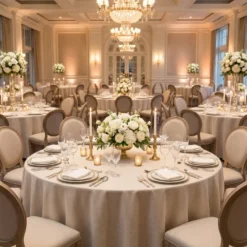 Rustic Linen Table Linen in Bone