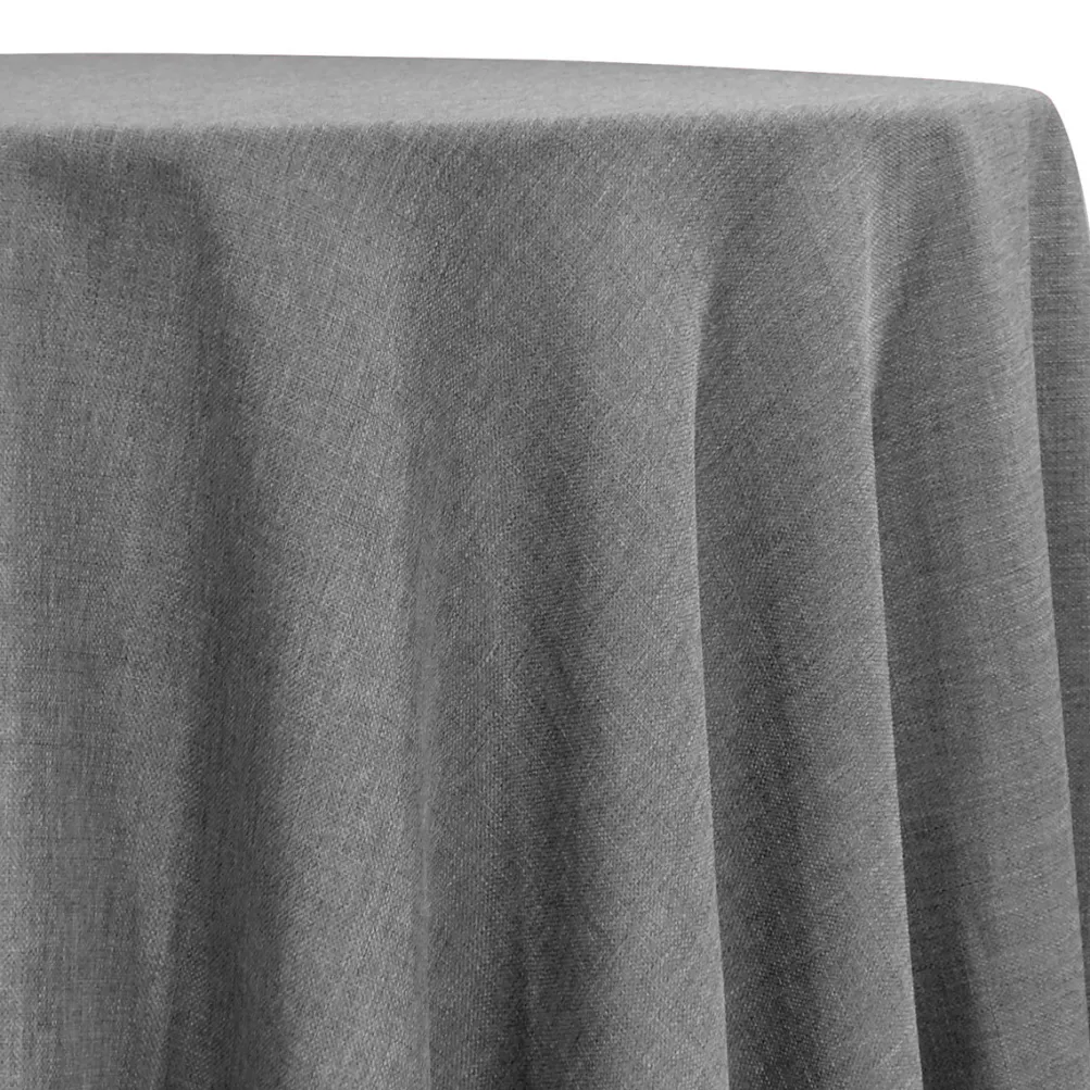 Rustic Linen Table Linen in Dark Grey