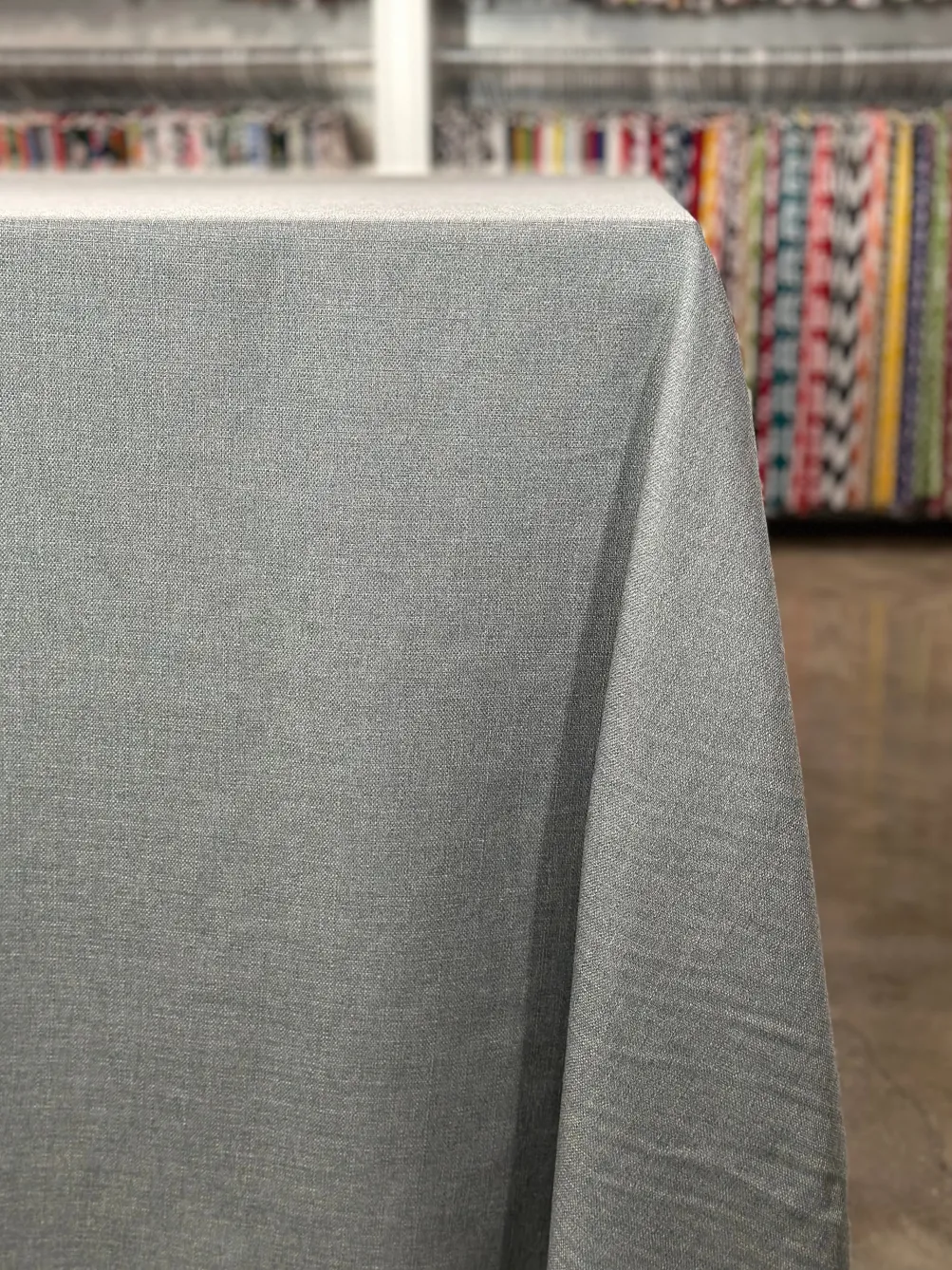 Rustic Linen Table Linen in Dark Grey