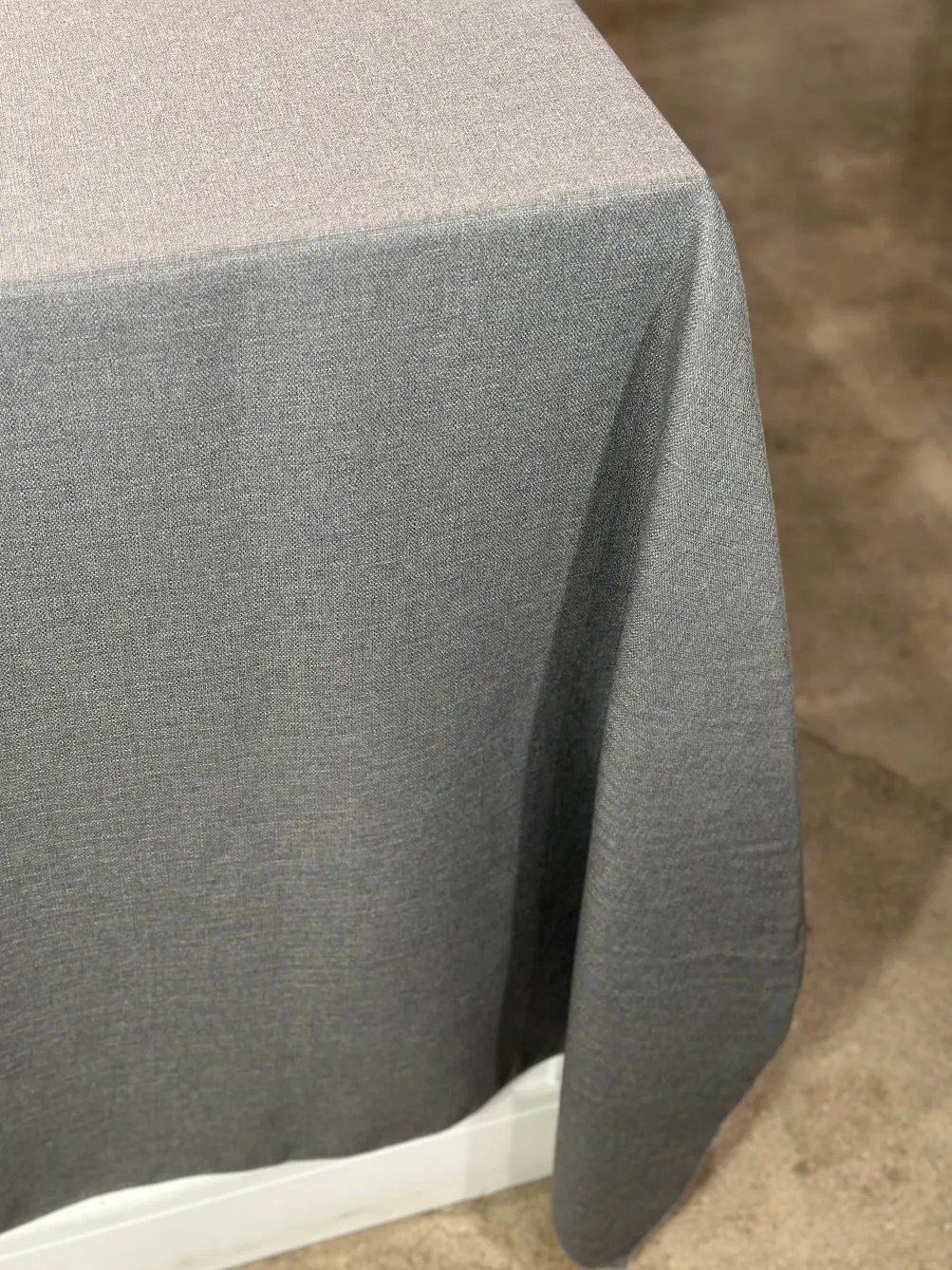 Rustic Linen Table Linen in Dark Grey