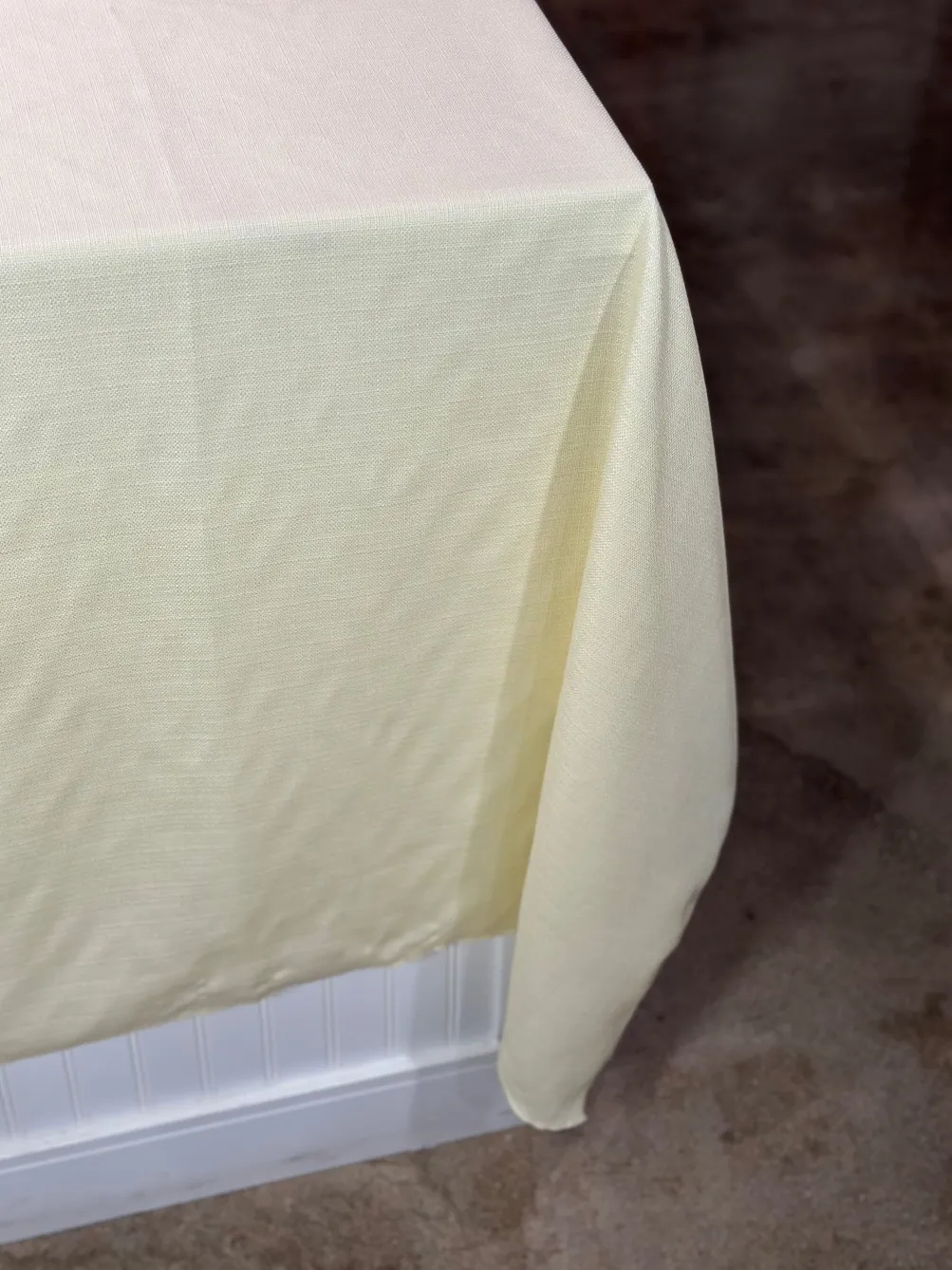 Rustic Linen Table Linen in Ivory
