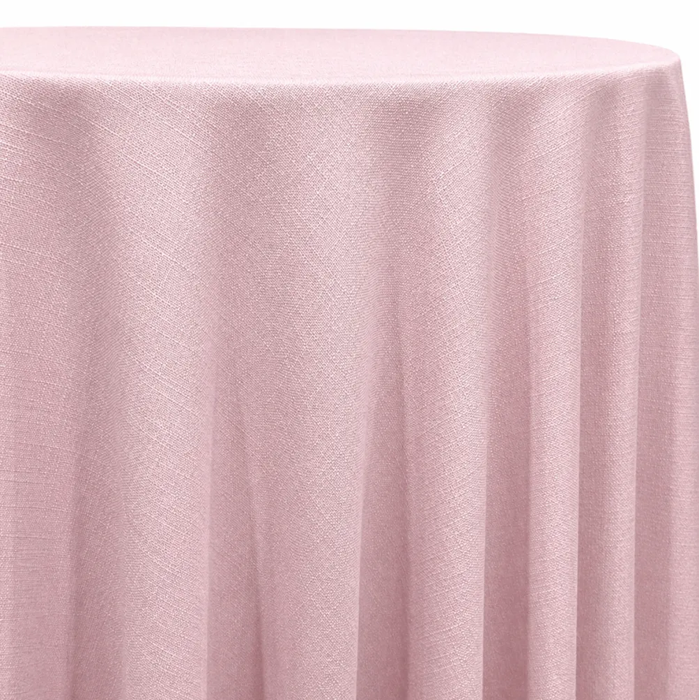 Rustic Linen Table Linen in Lt Pink