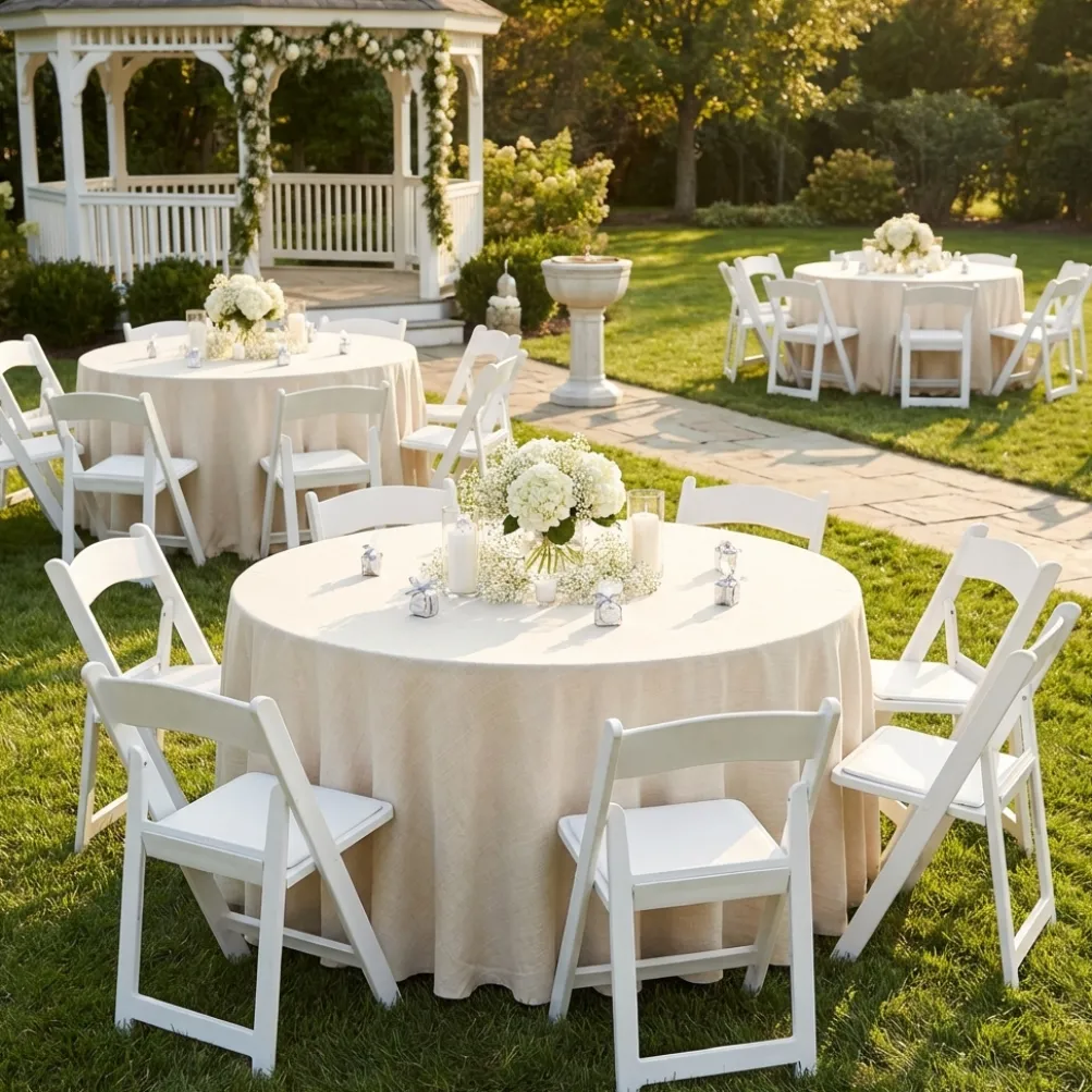 Rustic Linen Table Linen in Off White