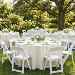 Rustic Linen Table Linen in Off White