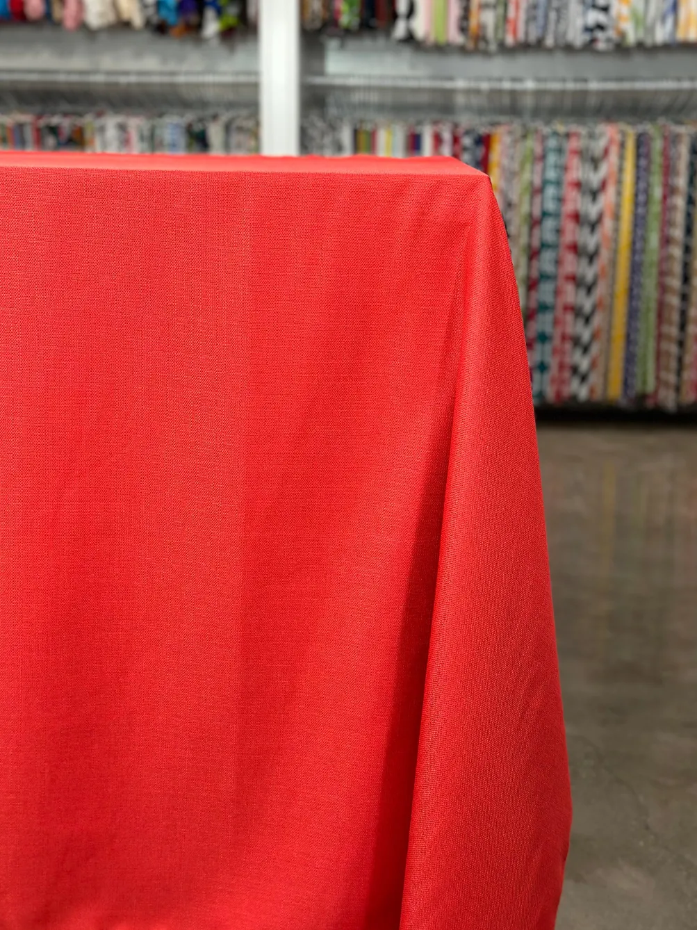 Rustic Linen Table Linen in Red