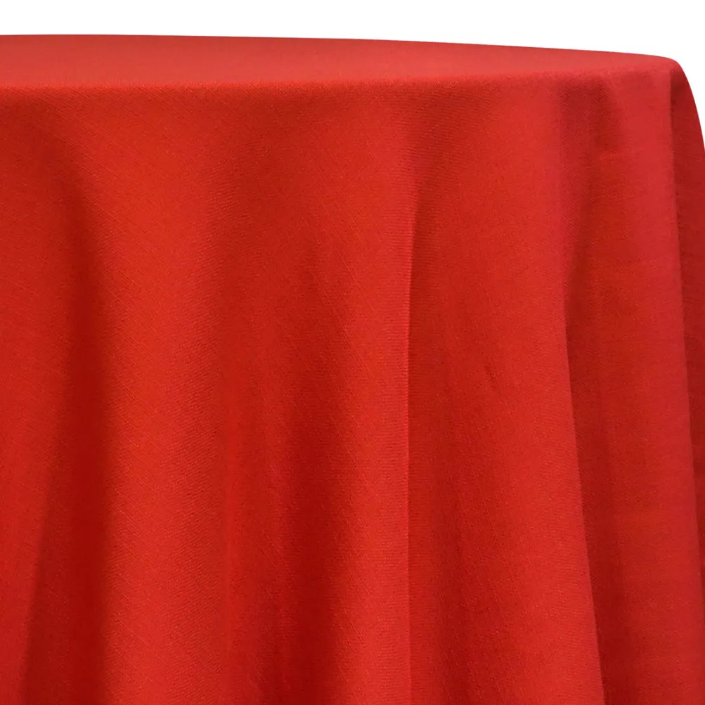 Rustic Linen Table Linen in Red