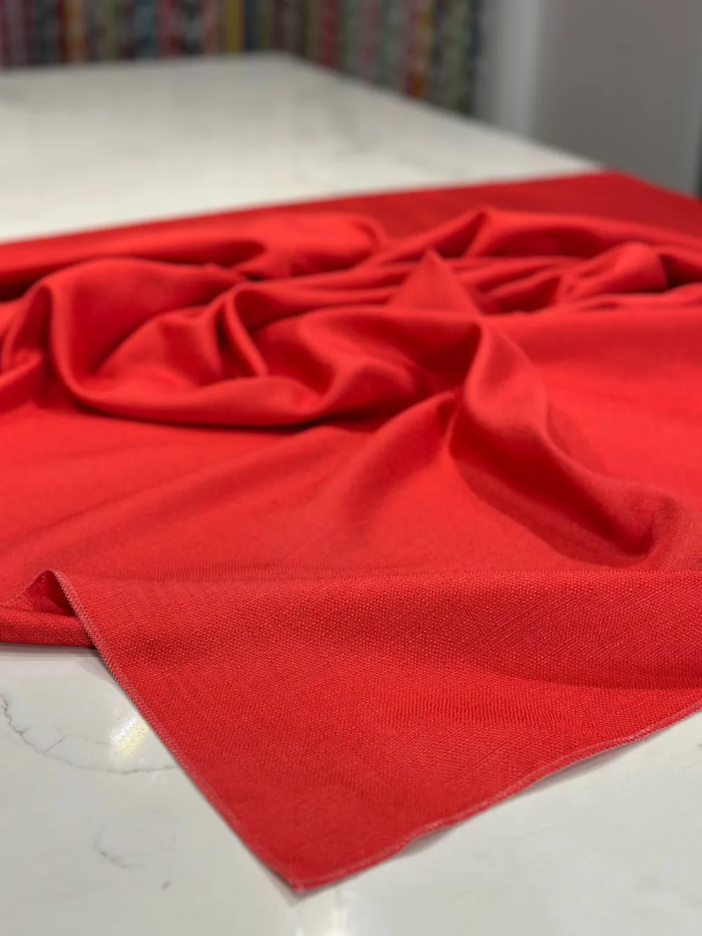 Rustic Linen Table Linen in Red