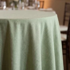 Rustic Linen Table Linen in Sage
