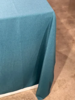 Rustic Linen Table Linen in Teal