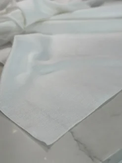 Rustic Linen Table Linen in White