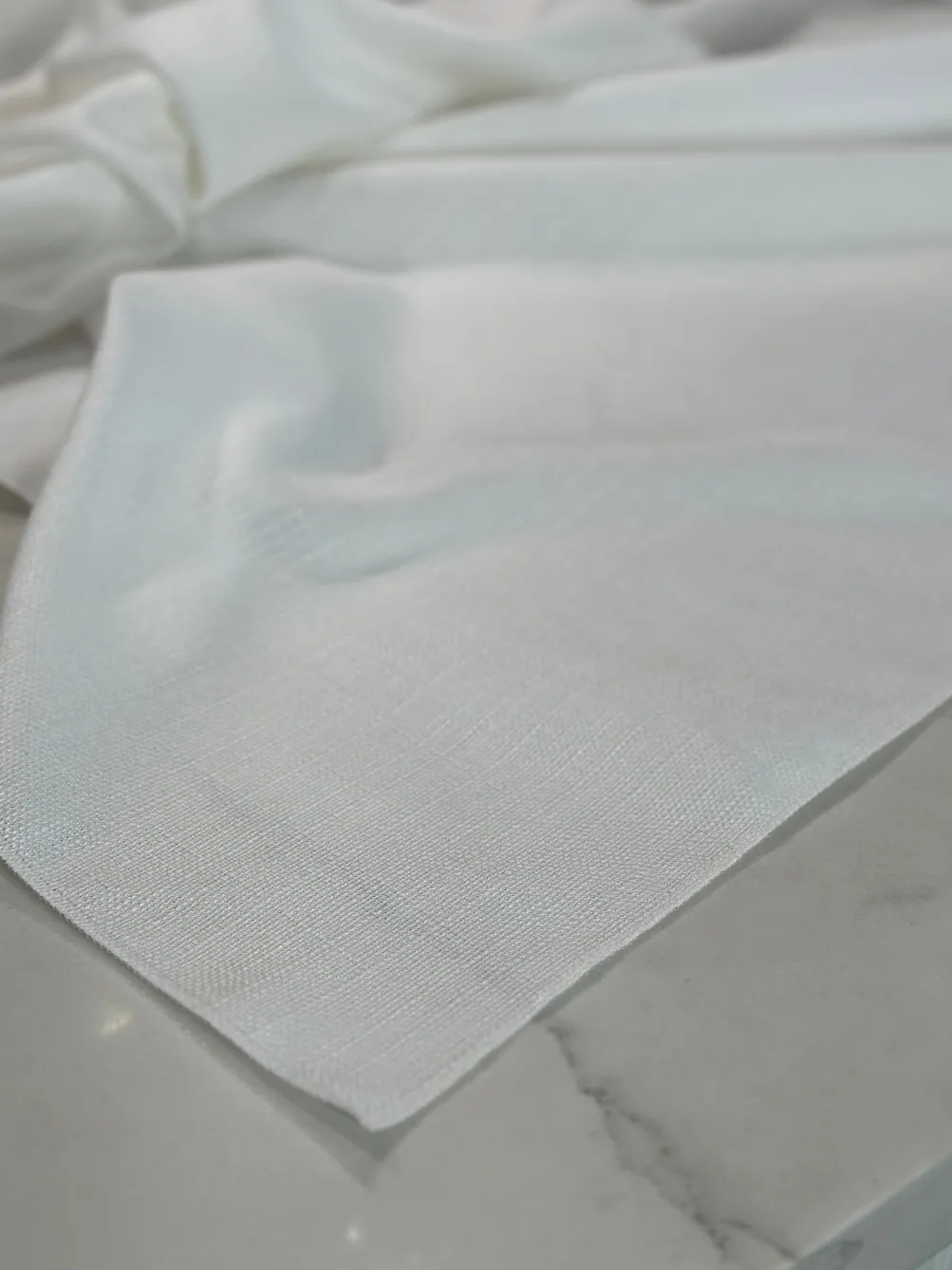 Rustic Linen Table Linen in White