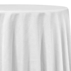 Rustic Linen Table Linen in White