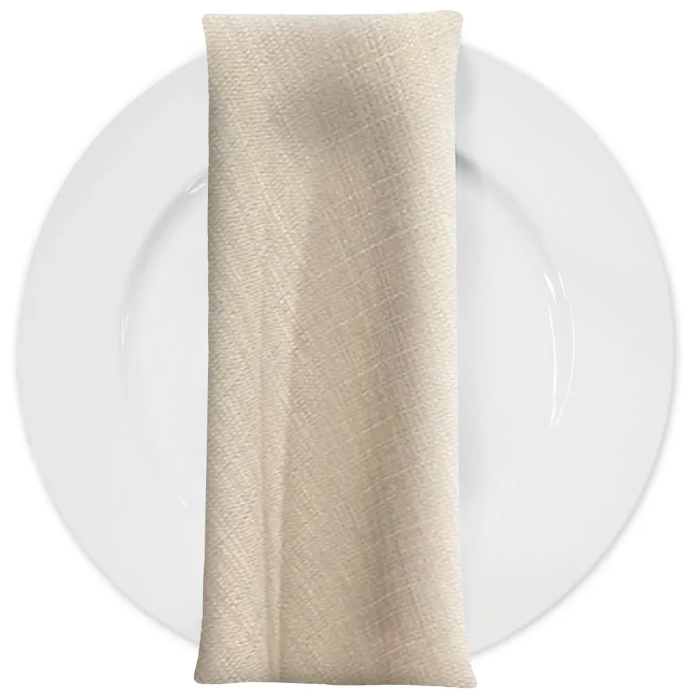 Rustic Linen Table Napkin in Bone