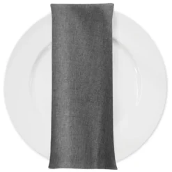Rustic Linen Table Napkin in Dark Grey