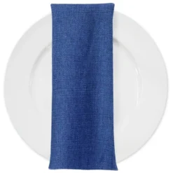 Rustic Linen Table Napkin in Navy