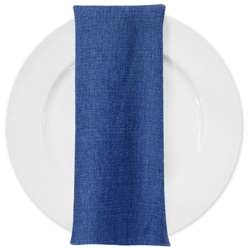Rustic Linen Table Napkin in Navy