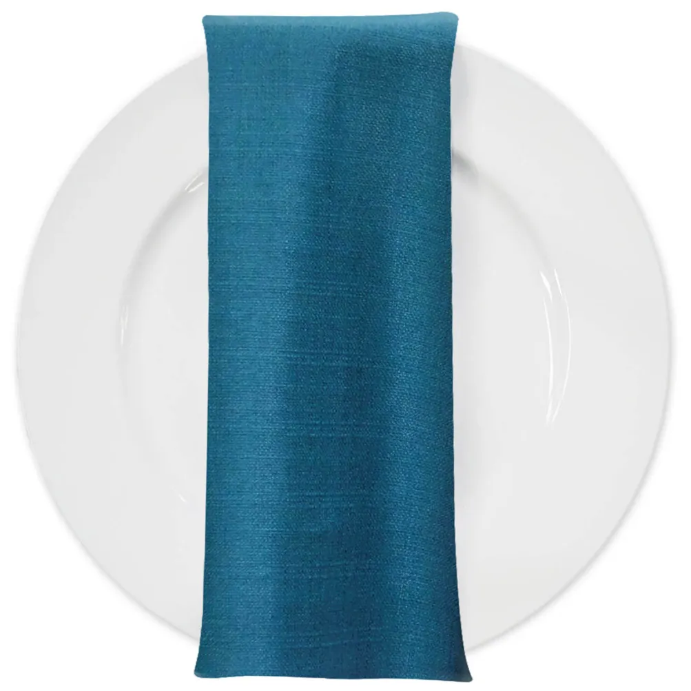 Rustic Linen Table Napkin in Teal