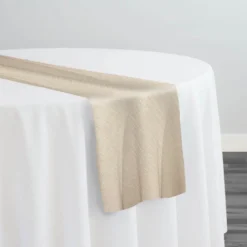 Rustic Linen Table Runner in Bone