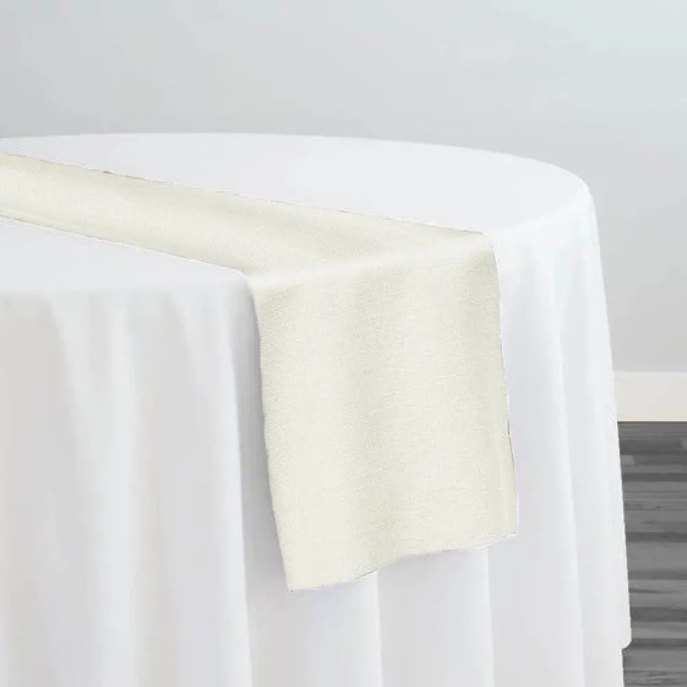 Rustic Linen Table Runner in Off White