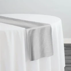 Rustic Linen Table Runner in White