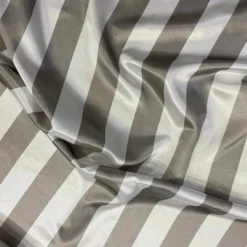 2" Satin Stripe Table Runner in White and Silver