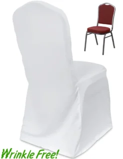 Scuba (Wrinkle-Free) Crown Back Banquet Chair Cover - Premium Quality