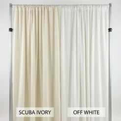 Scuba (Wrinkle-Free) Drapery Panel in Ivory
