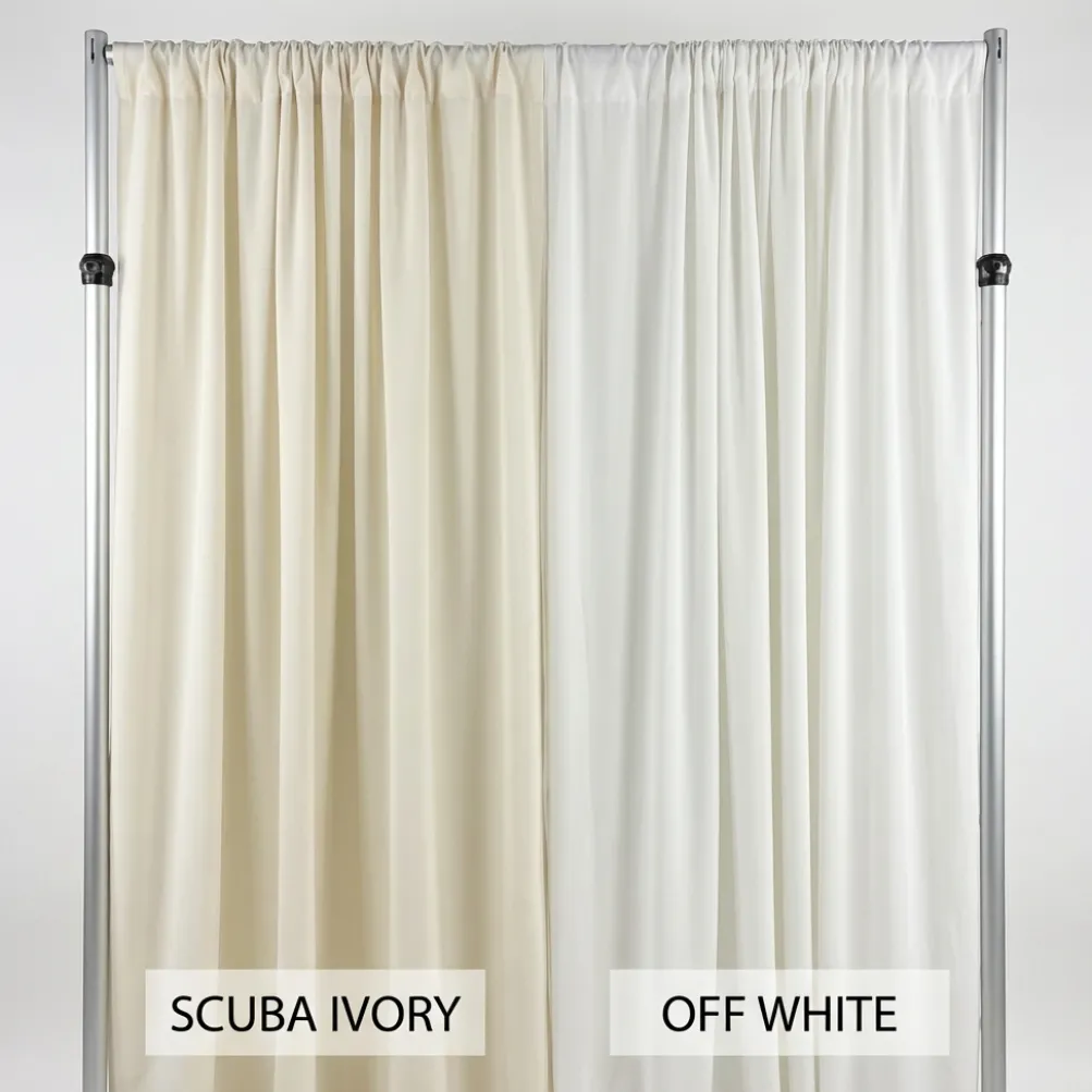 Scuba (Wrinkle-Free) Drapery Panel in Ivory