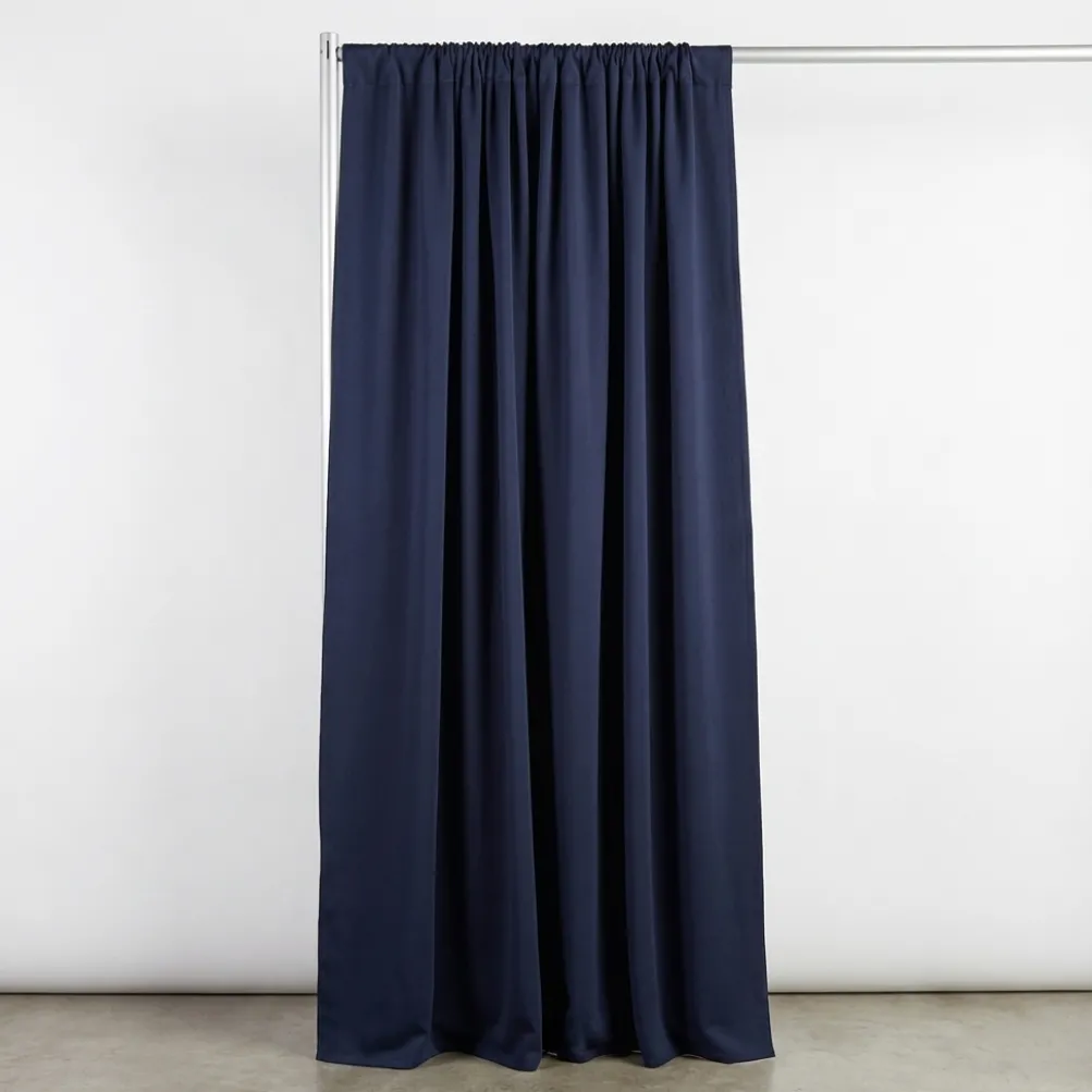 Scuba (Wrinkle-Free) Drapery Panel in Navy