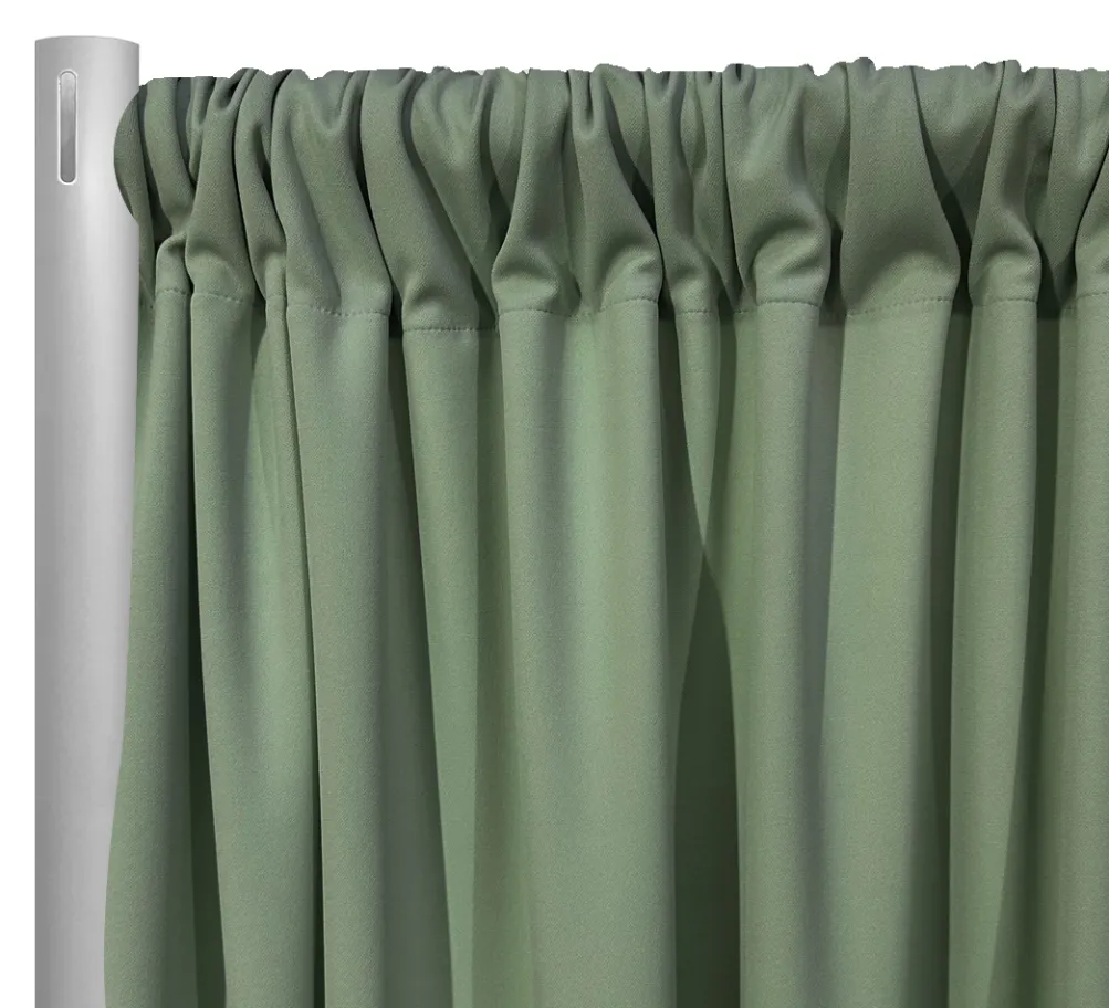 Scuba (Wrinkle-Free) Drapery Panel in Sage Mint