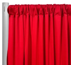 Scuba (Wrinkle-Free) Drapery Panel in Red