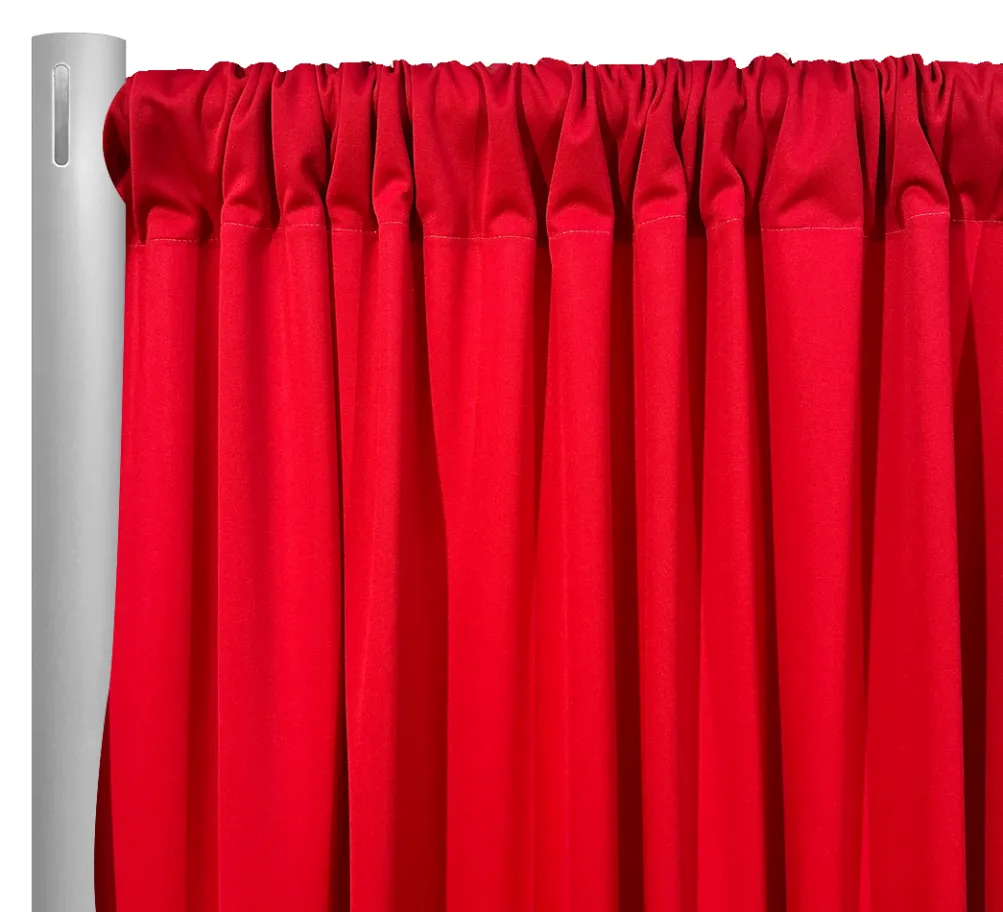 Scuba (Wrinkle-Free) Drapery Panel in Red