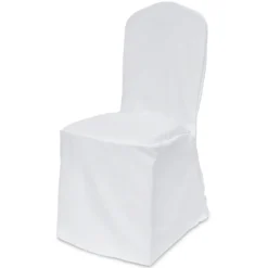Scuba (Wrinkle-Free) Fitted Banquet Chair Cover in White