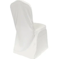 Scuba (Wrinkle-Free) Fitted Banquet Chair Cover in Off White